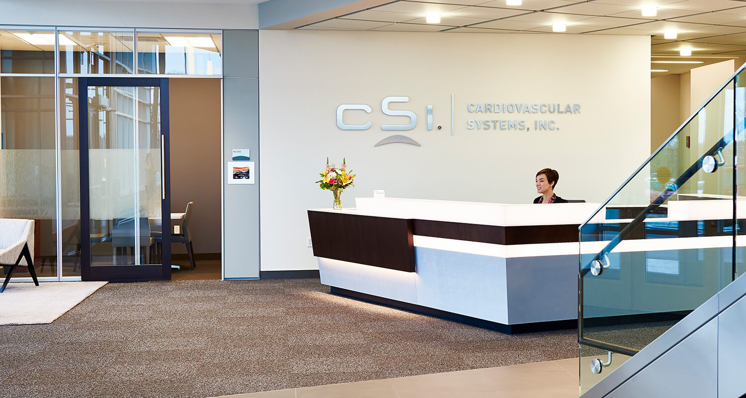 Front desk at C S I headquarters office building